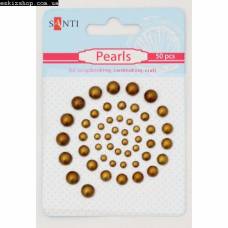 Декор. елемент: Перлини самокл TM Santi 952636 50шт бронза
