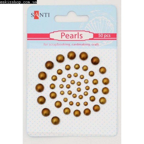 Декор. елемент: Перлини самокл TM Santi 952636 50шт бронза