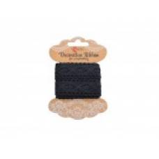 Кружево TM Santi 741344  черное, 25мм, 2м