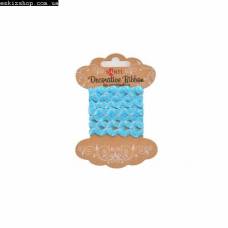 Лента TM Santi 741382 "Волна голубая с серебрянной нитью", 2м