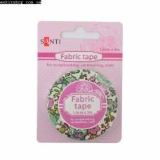 Стрічка TM Santi 740144 текстиль Зеленая долина 1,5см*5м