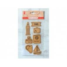 Высечки Santi 740844 Пробковый стикер 7шт