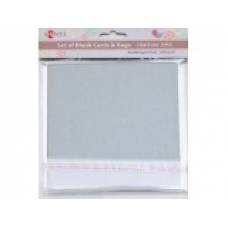 Открытка/ Набор заготовок Santi 952248 15*15см 250г/м2 серебрист перламутр 5шт