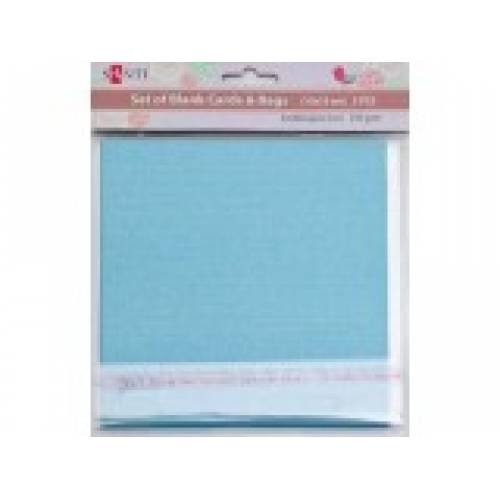 Открытка/ Набор заготовок Santi 952254 15*15см 250г/м2 голубые-перламутр 5шт
