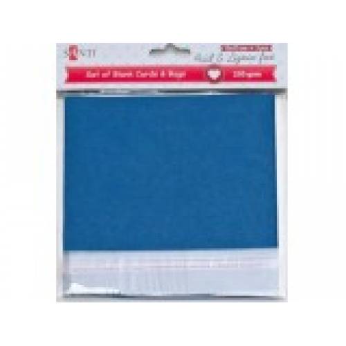 Открытка/ Набор заготовок Santi 952278 15*15см 230г/м2 тёмно-синих 5шт