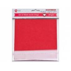 Открытка/ Набор заготовок Santi 952286 15*15см 230г/м2 красных 5шт