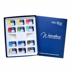 Набір акварельних фарб Rosa Gallery Класика 12кол кювета картон 502838