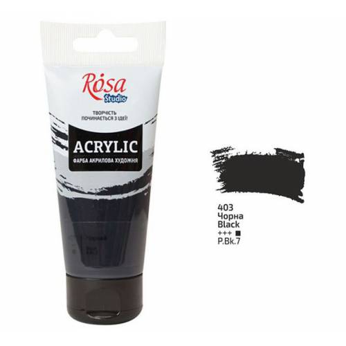 Краска акриловая Rosa Studio 75мл 403 Черная