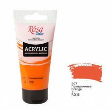 Краска акриловая Rosa Studio 75мл 407 Оранжевая
