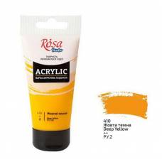 Краска акриловая Rosa Studio 75мл 410 Желтая темная