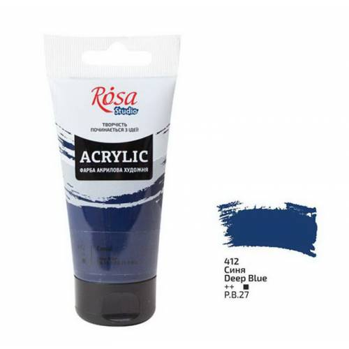 Краска акриловая Rosa Studio 75мл 412 Синяя