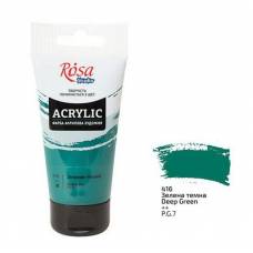 Краска акриловая Rosa Studio 75мл 416 Зеленая темная