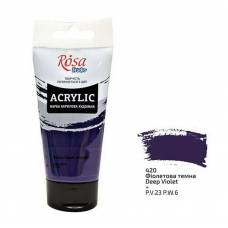 Краска акриловая Rosa Studio 75мл 420 Фиолетовая темная