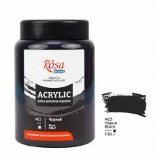 Краска акриловая Rosa Studio 400мл 403 Черная