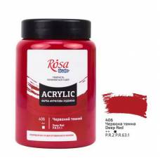 Краска акриловая Rosa Studio 400мл 406 Красная темная
