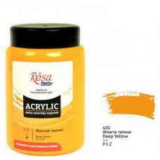 Краска акриловая Rosa Studio 400мл 410 Желтая темная