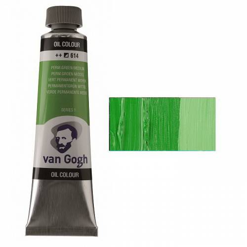 Краска масляная RT VAN GOGH 40мл 614 Перм. зеленая средняя