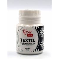 Краска  Rosa Talent акриловая для розписи ткани 20 мл 01 Белая