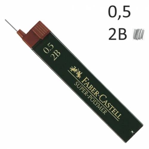 Грифель для мех кар Faber 0,5 1205 Super Polimer 2B