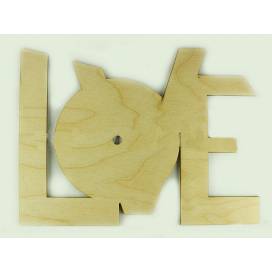 Заготовка Основа под часы круглая EVA Love 40*29см Ч-0025 МДФ