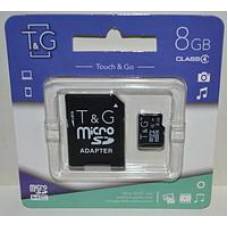 Накопитель MicroSD T&G  4Gb +adapter (class 4)