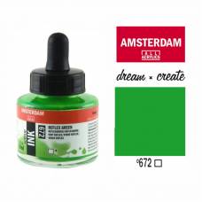 Тушь Royal Talens Amsterdam акриловая 30мл 672 Дзеркальний зелений