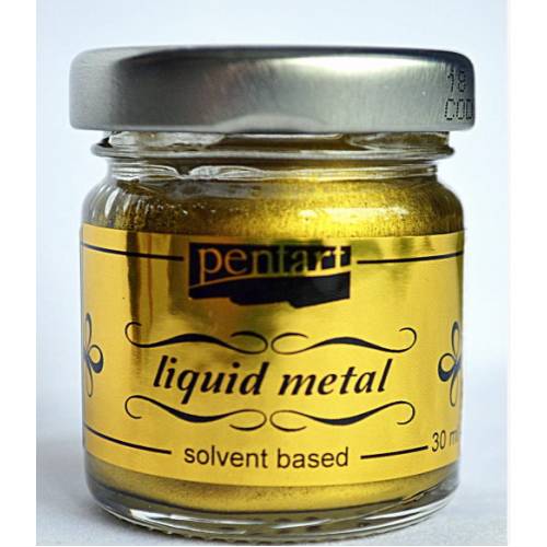 Поталь рідка Pentart 30мл на основі розчинника антич золот 