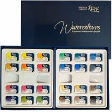 Набір акварельних фарб Rosa Gallery Класика 24кол кювета по 2,5мл картон 340124