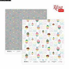 Бумага Rosa Talent с рис двухстор 30,48*30,48см 200г/м2 "Cake delicious" 5