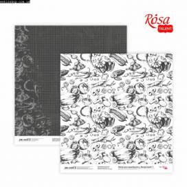 Бумага Rosa Talent с рис двухстор 30,48*30,48см 200г/м2 "Recipe book" 1