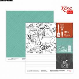Бумага Rosa Talent с рис двухстор 30,48*30,48см 200г/м2 "Recipe book" 4
