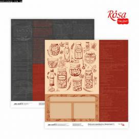 Бумага Rosa Talent с рис двухстор 30,48*30,48см 200г/м2 "Recipe book" 5
