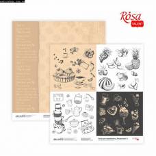 Бумага Rosa Talent с рис двухстор 30,48*30,48см 200г/м2 "Recipe book" 6