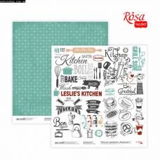 Бумага Rosa Talent с рис двухстор 30,48*30,48см 200г/м2 "Recipe book" 7