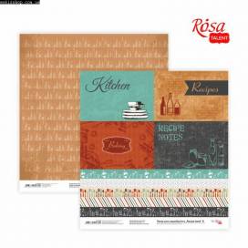 Бумага Rosa Talent с рис двухстор 30,48*30,48см 200г/м2 "Recipe book" 8