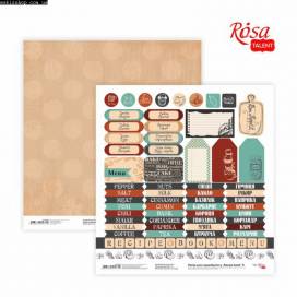Бумага Rosa Talent с рис двухстор 30,48*30,48см 200г/м2 "Recipe book" 9