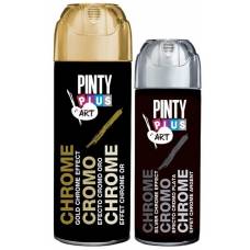 Краска аэрозольная TM Pintyplus ART & CRAFT хром-эффект 200мл Золото