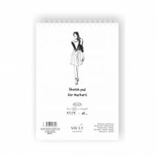 Альбом для маркеров Smiltainis Authentic 100г/м A4 50л спираль белая бумага  6906