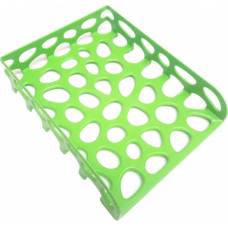 Лоток для паперу пластиковий горизонтальний Tascom ударостійкий яскраво-зелений 20334