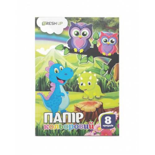 Цветная бумага Fresh  8цв FR-0008-8 1939/0932