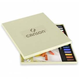 Альбом для пастелі Canson Mi-Teintes 160г/м A4 12 аркушів склейка + Пастель Royal Talens 12шт