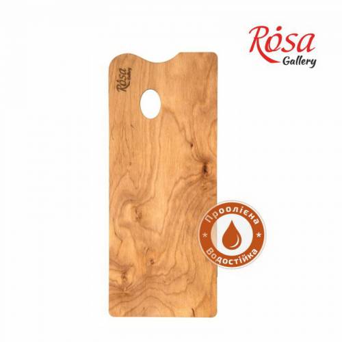 Палітра дерев'яна Rosa Gallery прямокутна 45,0х18,5 см промаслена під етюдник французского типу
