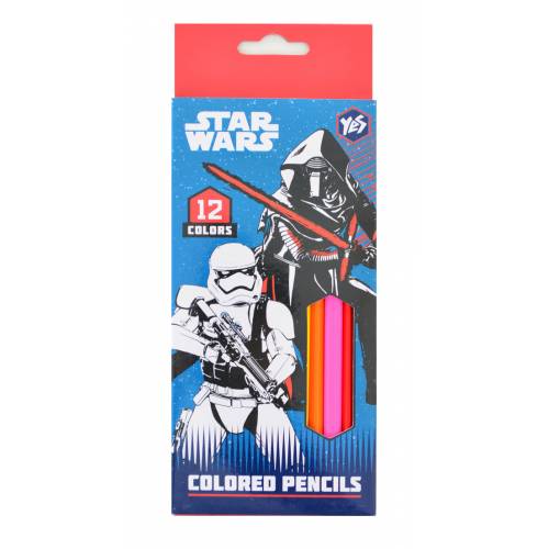 Цветные карандаши 1вересня 12цв 290430 Star wars
