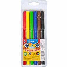 Фломастеры Marco 1690- 6FM  6цв Super Washable тонкие