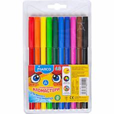 Фломастеры Marco 1690-10FM 10цв Super Washable тонкие