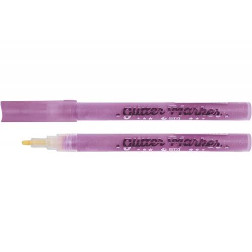 Маркер акриловый STA 1152-G20 Glitter розовый с блёстками Маркер акриловый STA 1152-G20 Glitter розовый с блёстками