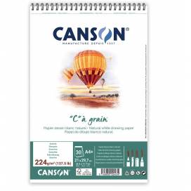 Альбом для ескізів Canson C a Grain 224г/м A4 30л спіраль C400060628