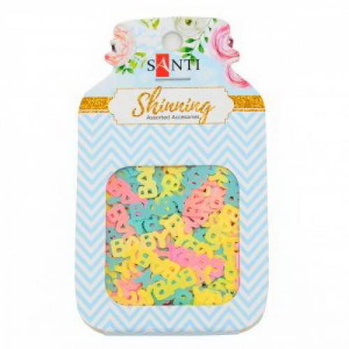 Стикеры для творчества Santi 741483 набор надписей Baby 7г 3цвета