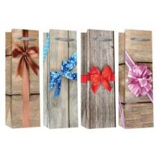 Пакет подарунковий UNS DV-BK-233 под бутылку 12,8*36*8,4см