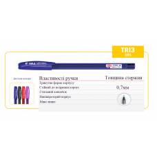 Ручка KrishA+ масл TRI 101 чёрная в пластик боксе 6051